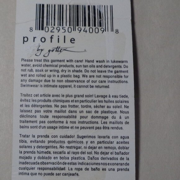 Profile by Gottex by Size 14 / RUFFLE BANDED  / Black / New Bikini Bottom - Picture 15 of 15